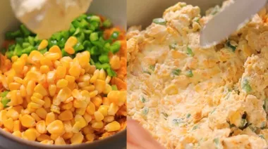 Crispy baked cone bites stuffed with creamy corn filling